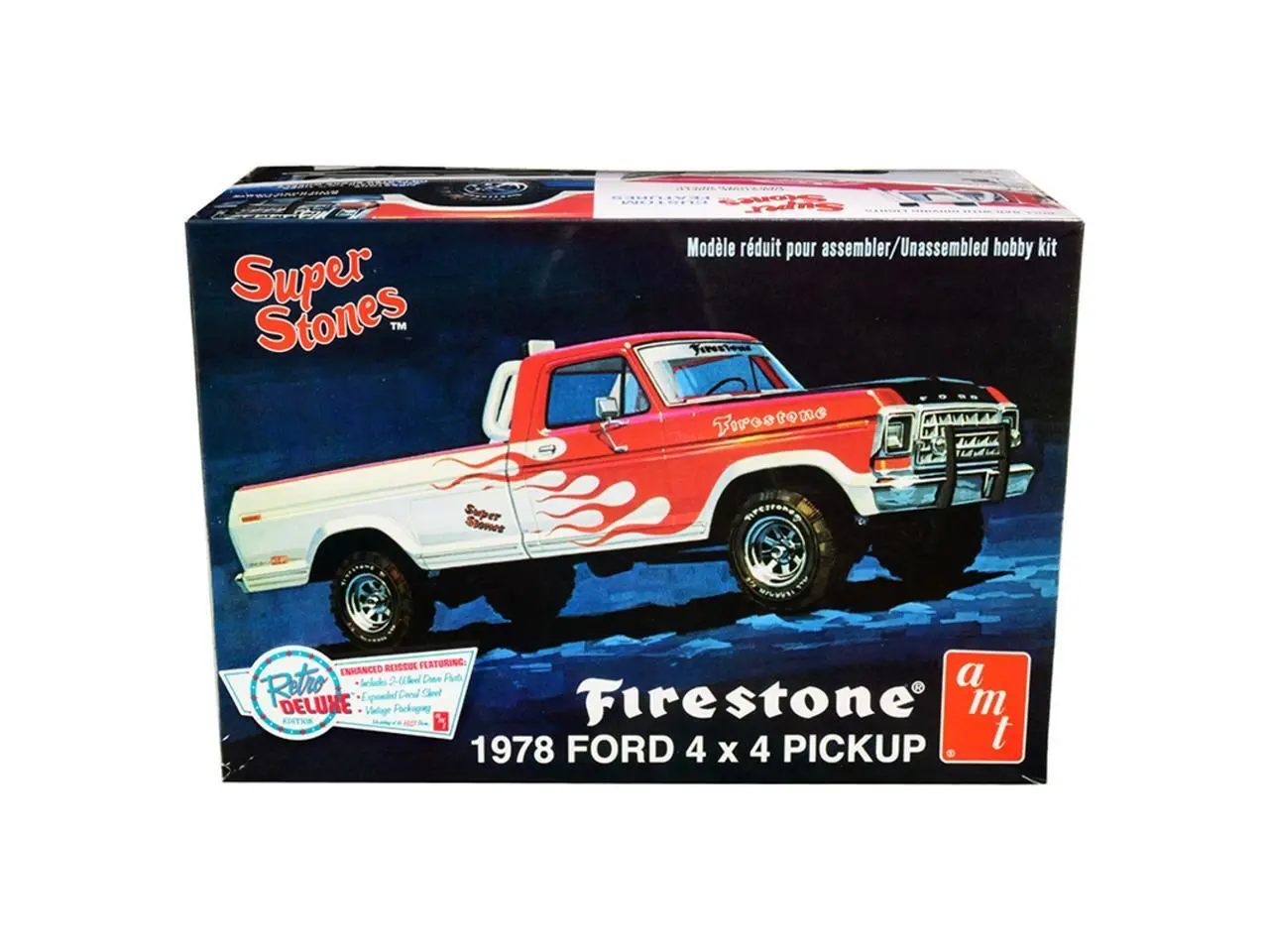 AMT 1978 Ford Pickup Firestone Super Stones 1/25 Scale Plastic Model Kit