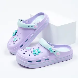 New Women'S Thick-Soled Breathable Comfortable Cute Clogs, Slip-On Garden Shoes for Casual Beach And Indoor Wear, Suitable for by The Riverside, with Floral Decorations, Women'S Loafers. Clogs for Women