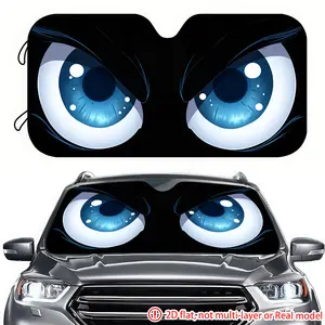 1pc anime blue eye close-up car sunshade 2D high-definition printing, car sunshade effectively blocks sunlight, suitable for SUV, General Motors, truck front windshield decoration, Car Window Shades Front Windshield