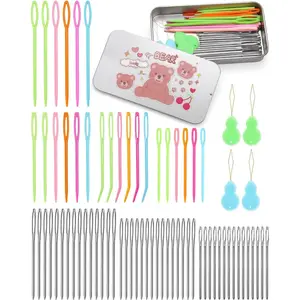 73 Pcs Yarn Needles Set, Tapestry Needle, Darning Needles for Yarn, Yarn Needles Large Eye, Plastic Needles for Yarn, Knitting, Crocheting and Sewing