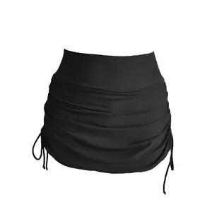 Drawstring High-Waist Skirted Swim Shorts for Women swimsuit bathing suit