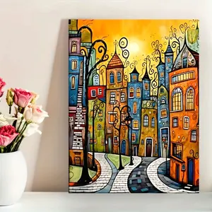 [2D Flat] 1pc of Painting, Stunning Abstract Apartment Art Canvas, Vibrant Poster, Modern Home Wall Art Decor for Living Room, Bedroom, Office, Dining Room, Bar Wall Decoration, Waterproof, Printed Artwork, Perfect Gift And Decoration