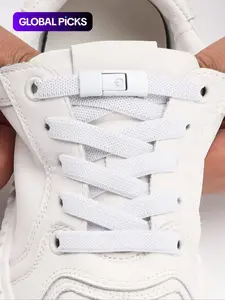 Solid Color No Tie Shoelaces for Summer, Casual Versatile Shoelaces, Shoe Accessories for Skate Shoes and Sneakers