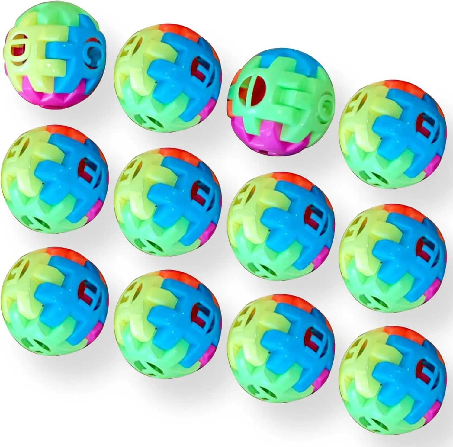12 Pack Puzzle Ball Brain Teasers for Kids 4-8, Fidget Ball Puzzle Toys, Educational Brain Games, Classroom Prizes, Goodie Bag Stuffers, Birthday Party Favors, Back to School Gifts