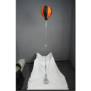 Height-adjustable boxing punching bag, black & orange contrast professional boxing ball. Adjustable height reaction ball, freestanding boxing speed ball with sturdy frame, strong suction cup design. Suitable for indoor agility training.