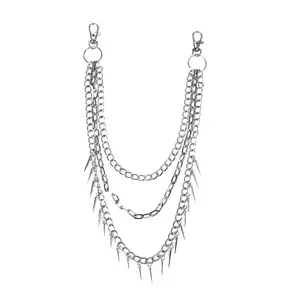 Jewelry punk retro fashion trend rivet pendant waist chain female fashion all-match body chain gift