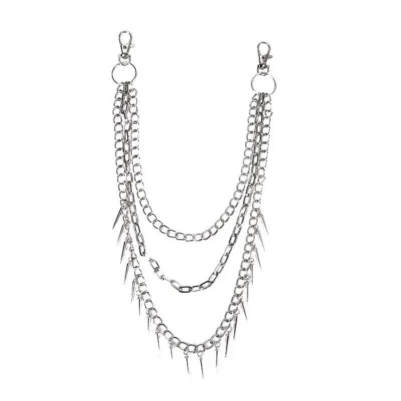 Jewelry punk retro fashion trend rivet pendant waist chain female fashion all-match body chain gift