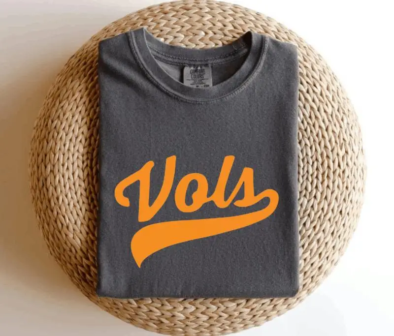 Comfort Colors Vols T-Shirt, Retro Vintage Aesthetic Vols T-Shirt, Tennessee Tee, Garment Dyed Tee, Tennessee Game Day Unisex Gift, T-shirt for Sports