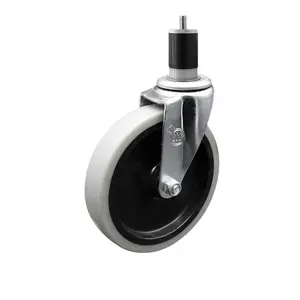Service Caster SCC-EX05S510-TPRS-178 5 in. Swivel Thermoplastic Rubber Caster Wheel & 1.87 in. Expanding Adapter Stem Caster