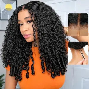 [NEW IN]CheetahBeauty Wear and Go Glueless Wigs Human Hair 7x6 HD Lace Kinky Curly/Water/Deep/Body/Burseme Curly Wigs With Drawstring Pre Plucked Pre Cut With Baby Hair Glueless Wig For Women #SummerWins #DealsForYouDays #weeklydeals
