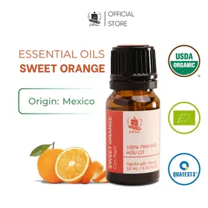 Organic Sweet Orange Essential Oil - 100% Pure Natural - Mexico Origin - Happiness & Stress Relief - Le Rustique