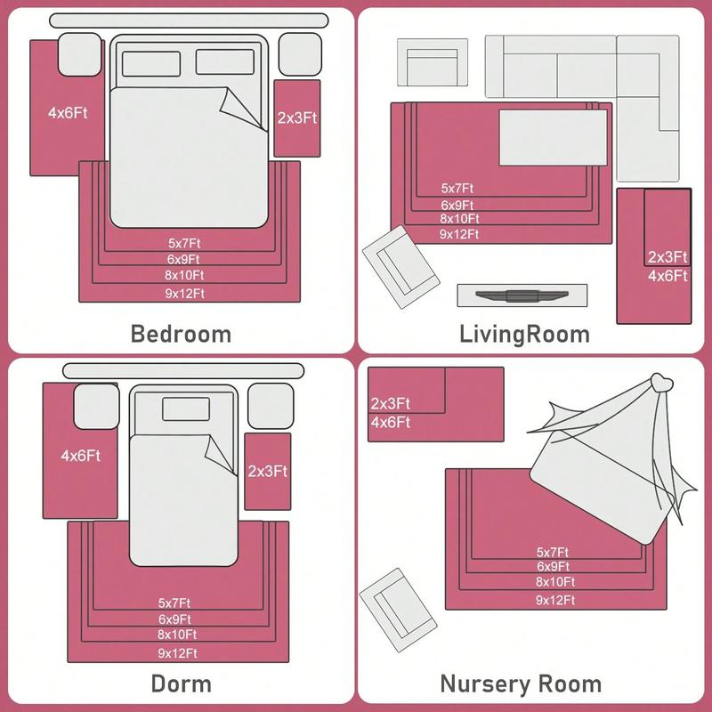 AAFKK Soft Shag Rugs For Bedroom, Tie-dye Dark Red  Fluffy Shaggy Rugs For Living Room Nursery, Luxury Modern Plush Carpet Girls Boys Kids Room Dorm Indoor Home Decor, Upgrade Non-Slip