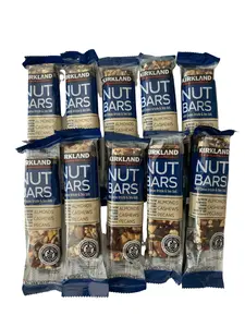 Kirkland Signature Nut Bars – Almonds, Cashews & Pecans with Cocoa Drizzle & Sea Salt, 1.41 oz, Pack of 10