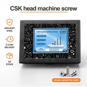 [Summervibes] CSK Head Machine Screw 720Pcs M3 M4 Phillips Flat Head Screws And Nuts Assortment Kit Anti-Rust Stainless Steel Fasteners For Furniture Electronics And DIY Repair