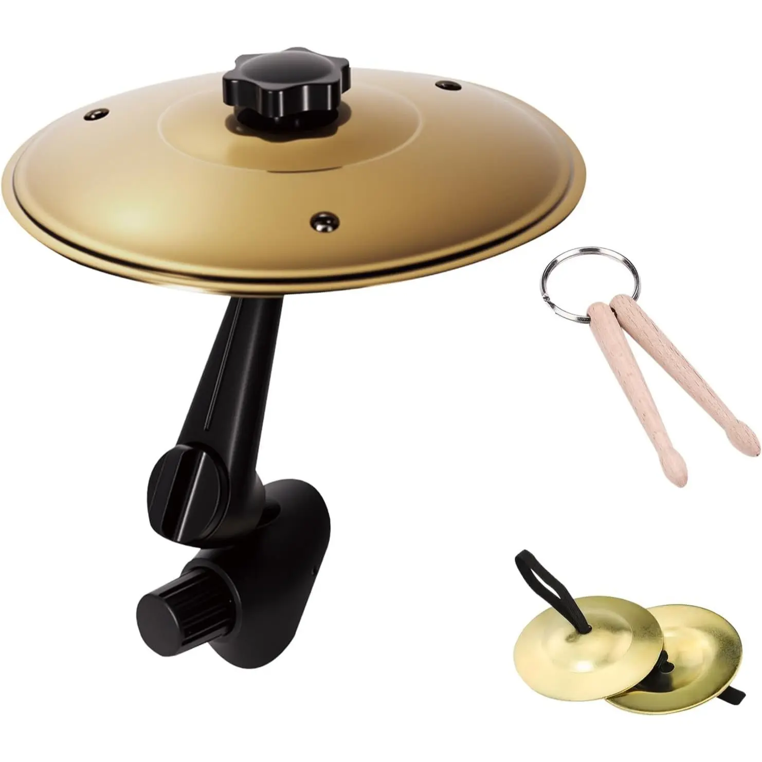 Car Cymbal, Car Cymbal Air Vent, Mini Drum Crash Cymbal For Car Vent, Suitable For All Types Of Vehicles, Percussion Instrument（with a tapping stick）