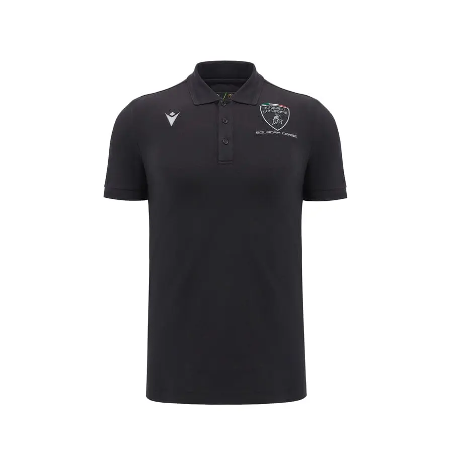 Automobili Lamborghini Squadra Corse Men's Polo Shirt - Black
