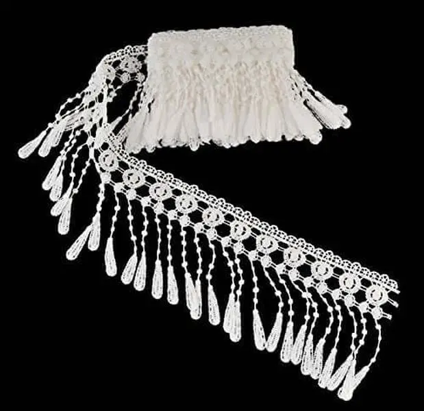 eZthings Venice Eyelet Lace Panel Fabric Edging Trim - Sewing Accessory with Lace Detail for DIY Craft Projects
