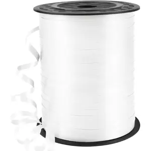 500 Yards Curling Ribbon for Gift Wrapping, 3/16" Balloon String for Christmas Valentine Birthday Wedding Party Festival Decoration, Crafts, Flower Bouquet(Solid White)