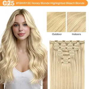 Doores Scalp Hair Fill ins Clip in Hair Extensions Human Hair 14-24inch 2pcs/4pcs Invisible Hair Extensions for Women Natural