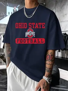 Ohio State Buckeyes Football Enthusiast Short Sleeve T-Shirt, Sports Fan Gear, Team Spirit Clothing, Casual Wear, Perfect Gift Top