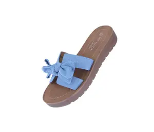 SUSIE Comfortable Women's Slip-On Sandals Regular Fit Summer with Stylish Bow Design & Stable Sole for Everyday Wear Casual