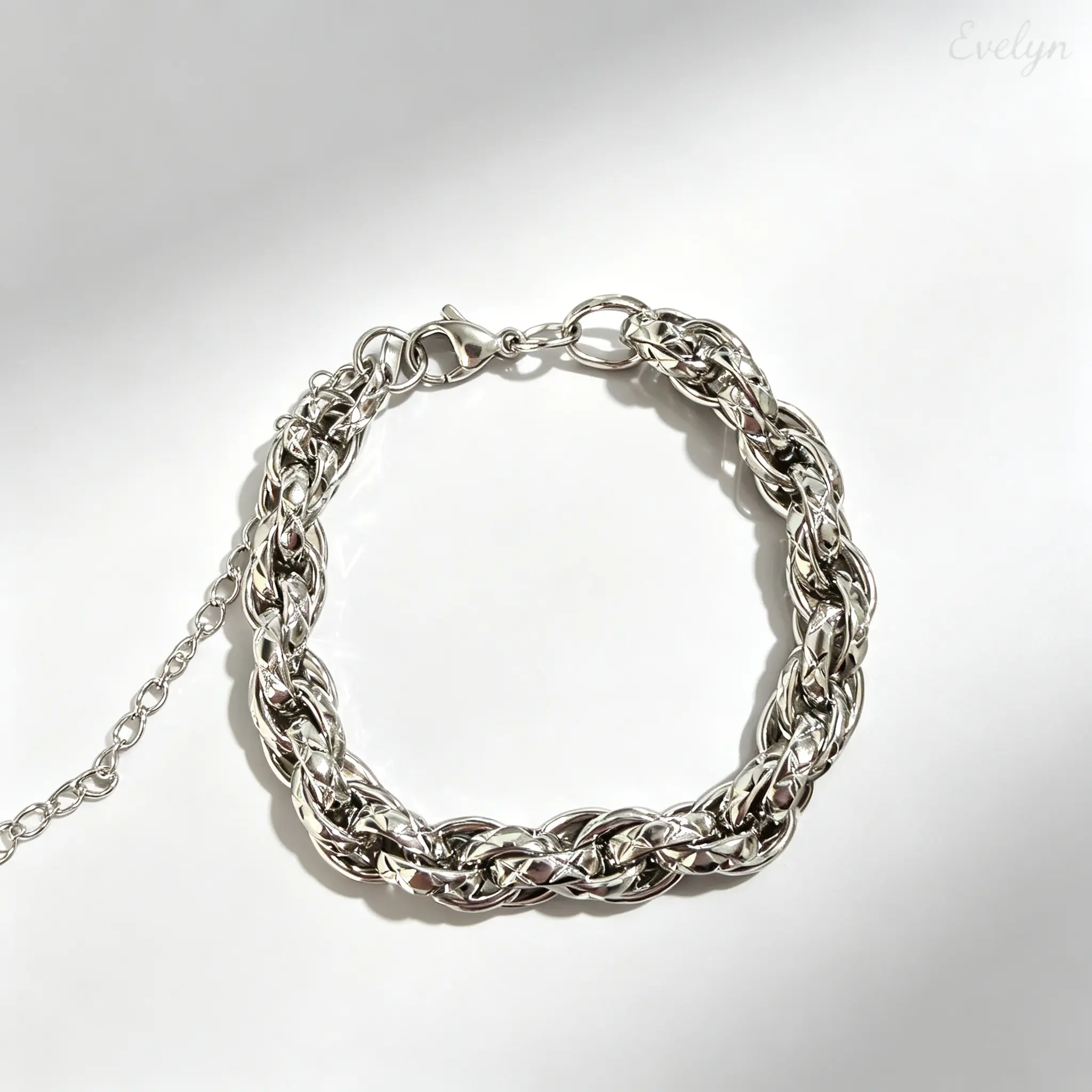 Chunky Bracelets for Women, Silver Tone Textured Hammered Twist Rope Bangle, Minimal Vintage Style for Daily Street Grunge Looks, Wrist Type Bracelets & Bangles