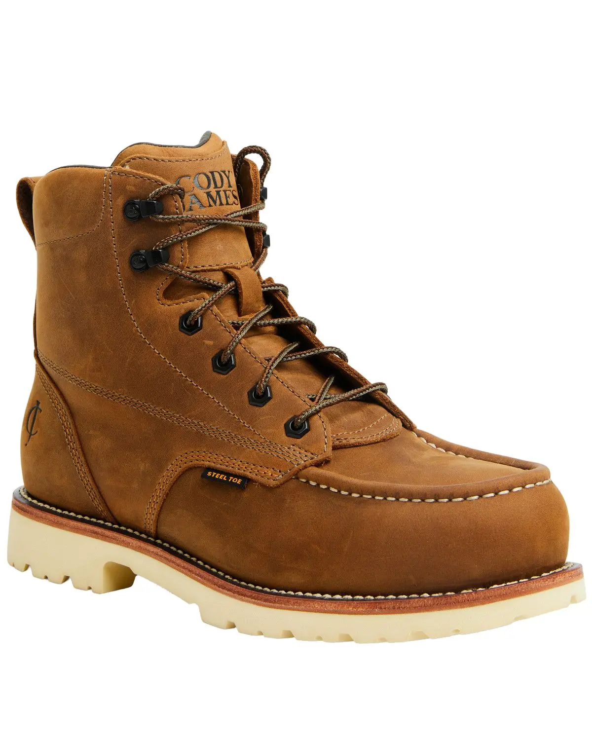 Cody James Men's Men'S 6" Lace-Up Moc Work Boot Steel Toe - Bcjs0r0w200-A