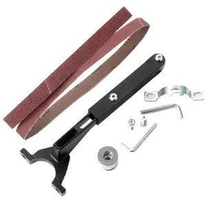 Angle Grinder Conversion Belt Sander for Rust Removal, Mini Polishing Sanding Tool with Adjustable Mounting Bracket