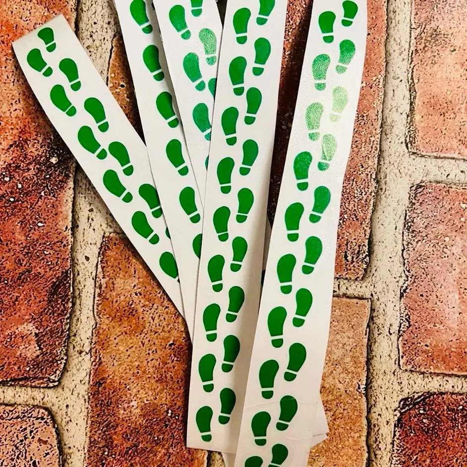 Magical Leprechaun Footprints Decals/Stickers Flat Waterproof Gift Decoration vinyl sticker decorative wall Ornaments