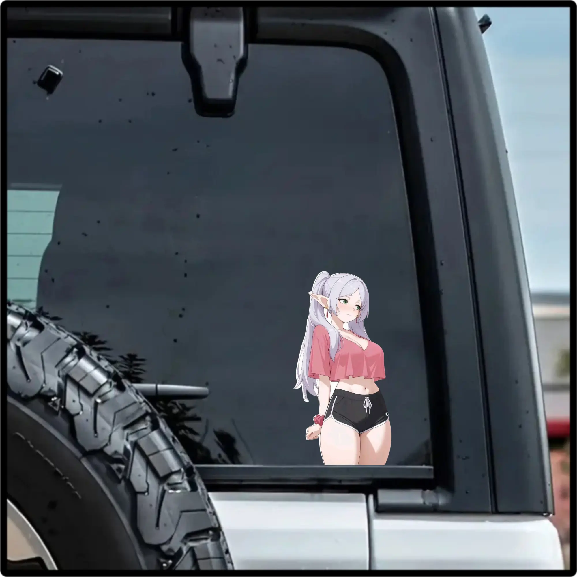 Frieren Waifu Vinyl Sticker, Cute Elf Anime Decal, Durable Waterproof Laptop And Car Decor