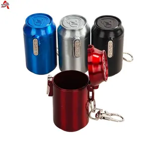 Portable Mini Ashtray with Keychain, Soda Can Shaped Pocket Ashtray, Aluminum Alloy Odor-Proof Cigarette Ash Holder for Outdoor, Travel