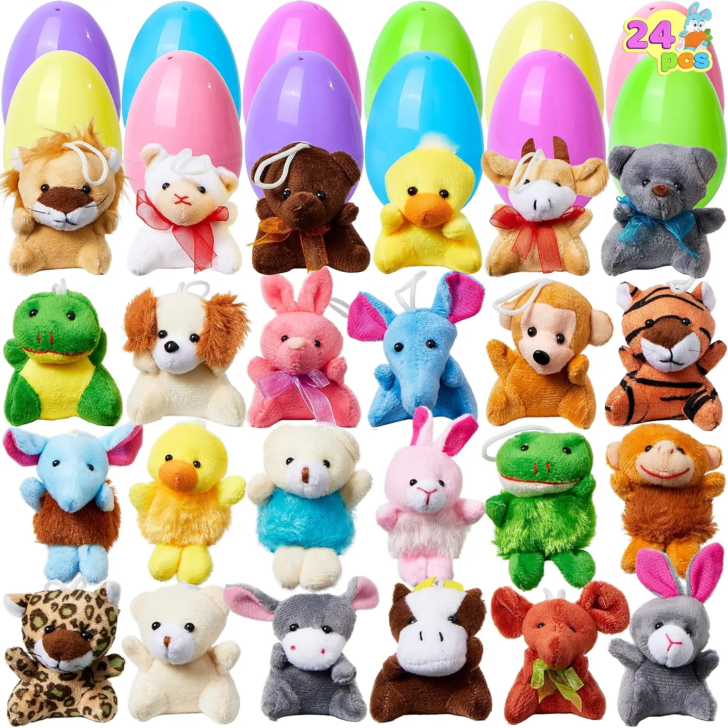 24Pcs Animal Plush Toys