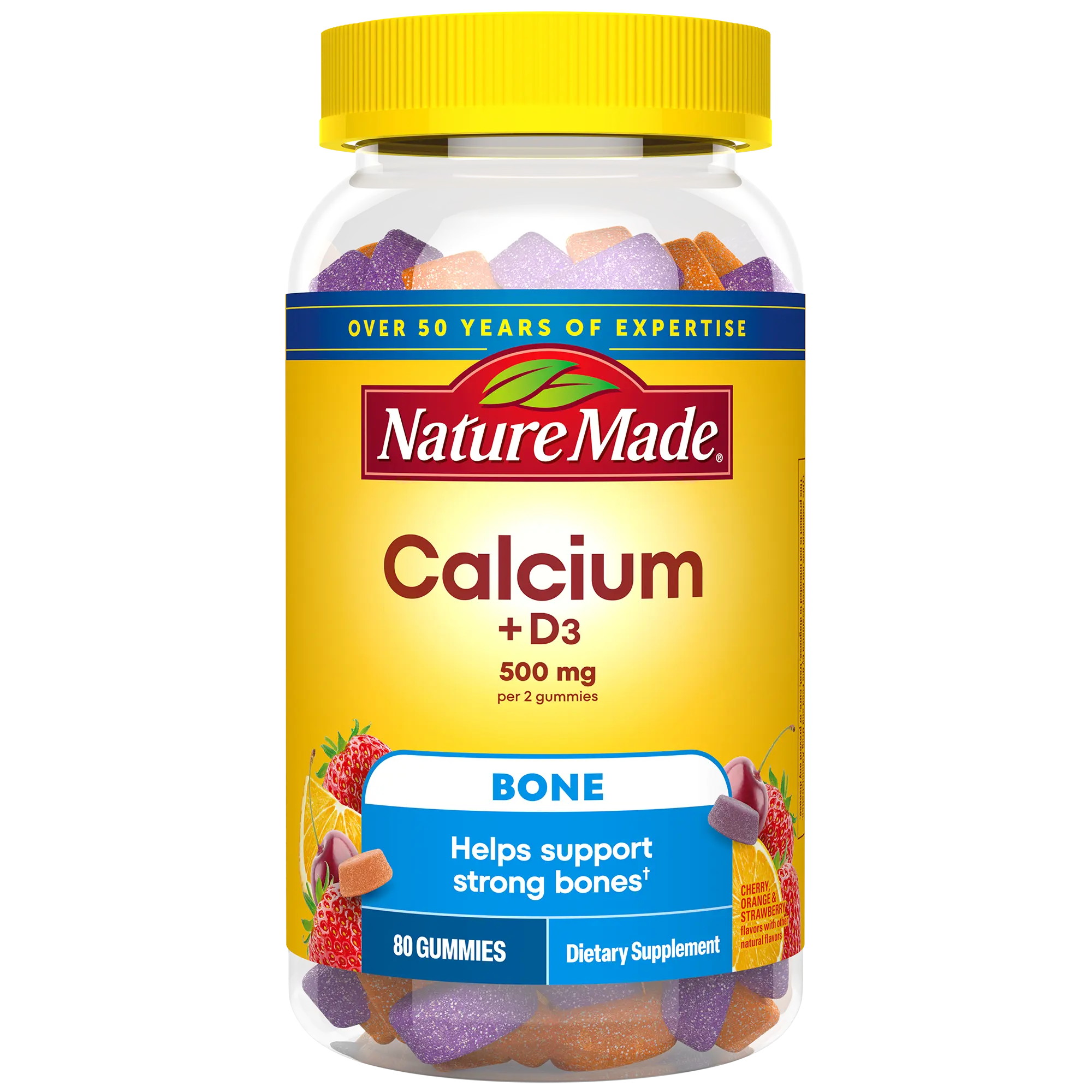 Calcium Gummies 500 mg per serving with Vitamin D3