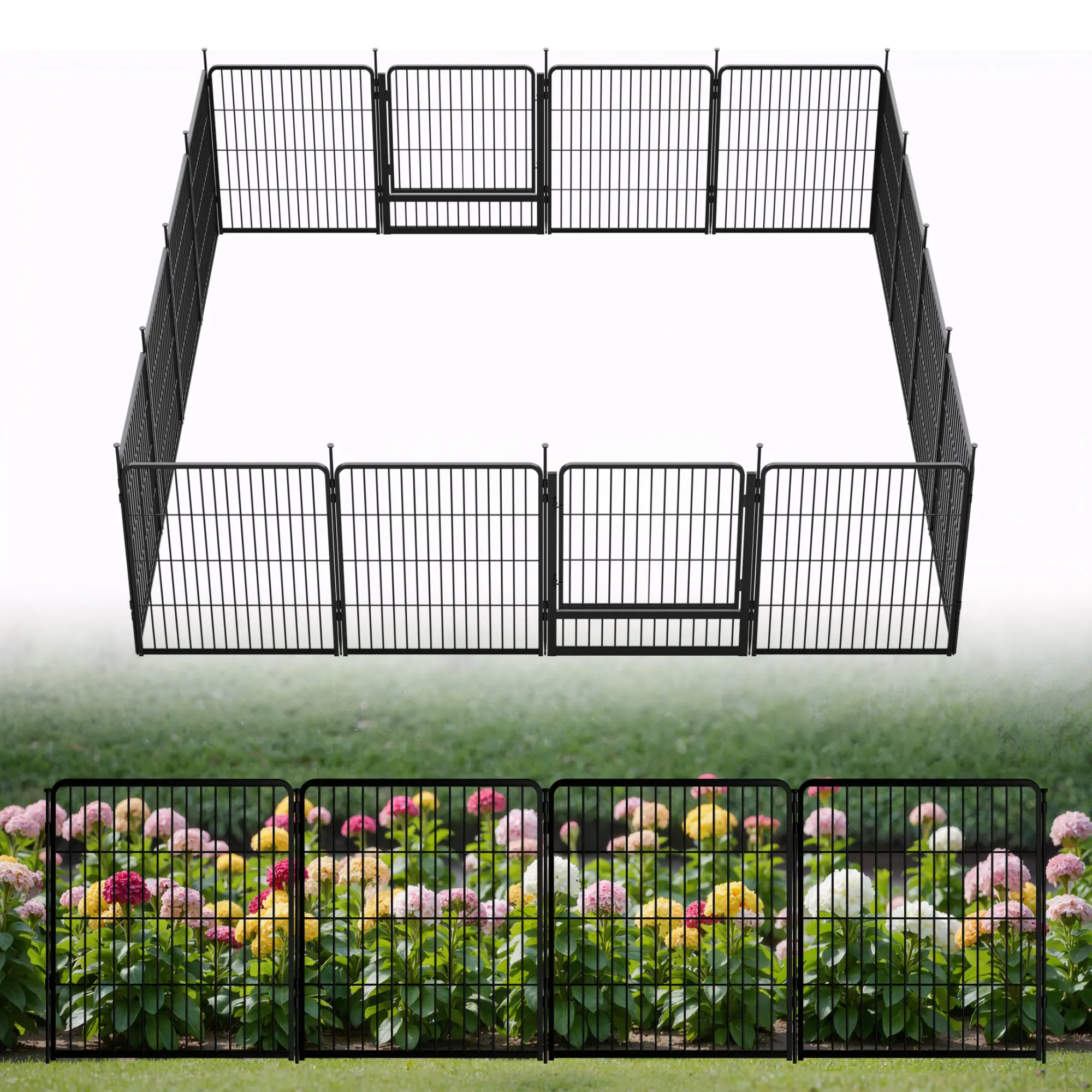 32 in(H) x 35.7 ft(L) 14 Panels + 2 Gates