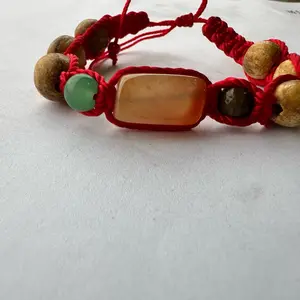 Palo Santo Crystal Bracelets with Red Cord and Beads for Fashion Accessory