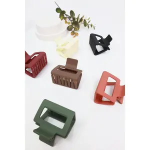 Square Matte Hair Claw Clip (6 Color Options)