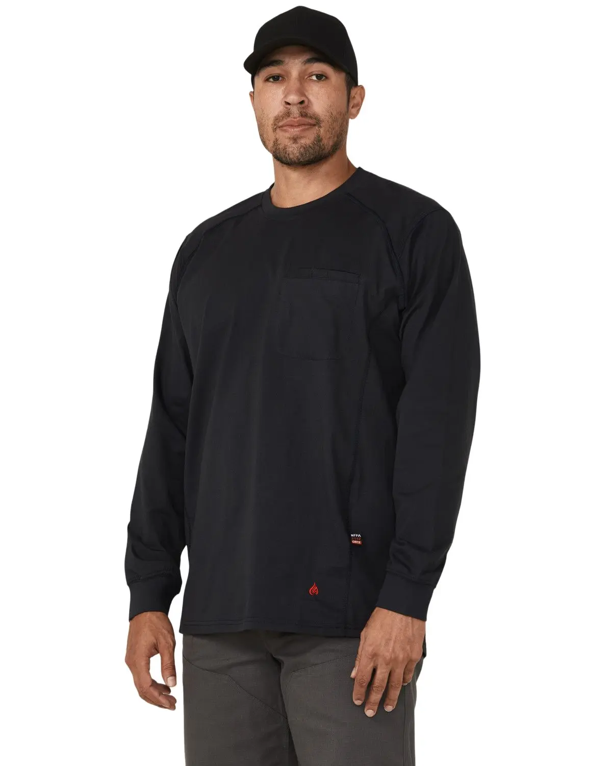 Forge Workwear Men's Men'S Fr Solid Lightweight Long Sleeve Work Shirt - Mfrcnt-Lw-Nvy