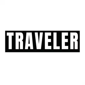 Traveler Decorative Water Resistant Matte Bumper Sticker For Cars, Coolers, Luggage and More.