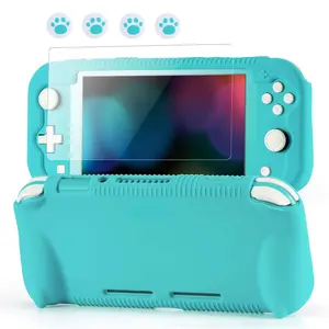 Protective Case Compatible with   Lite,  Protective Cover for   Lite with Tempered Glass Screen Protector, 4 count Thumb Grips & 2  Cartridges(Light Blue)