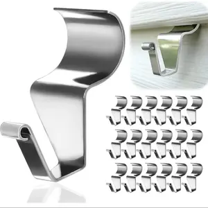 24-Pack Vinyl Siding Hooks Hanger, HeavyDuty Stainless Steel Vinyl Siding Clips, No-Hole Needed Front Porch Decor, SidingHooks for Hanging Outdoor