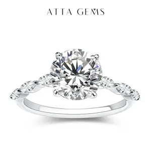 Brilliant  Synthetic Moissanite Ring 3CT D Color VVS1 for Women  Birthday Gift Engagement Wedding Fine Jewerly Gift  R044