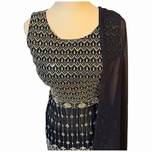 Lehnga size 38 color navy blue