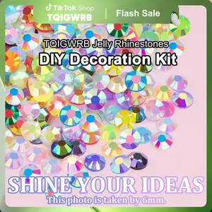 Resin Jelly Rhinestones for Crafting Multicolor  Flatback Gems with  Gifted Tools Shimmer Bedazzler Kit for DIY Decor Clothing Tumblers Shoes Nails