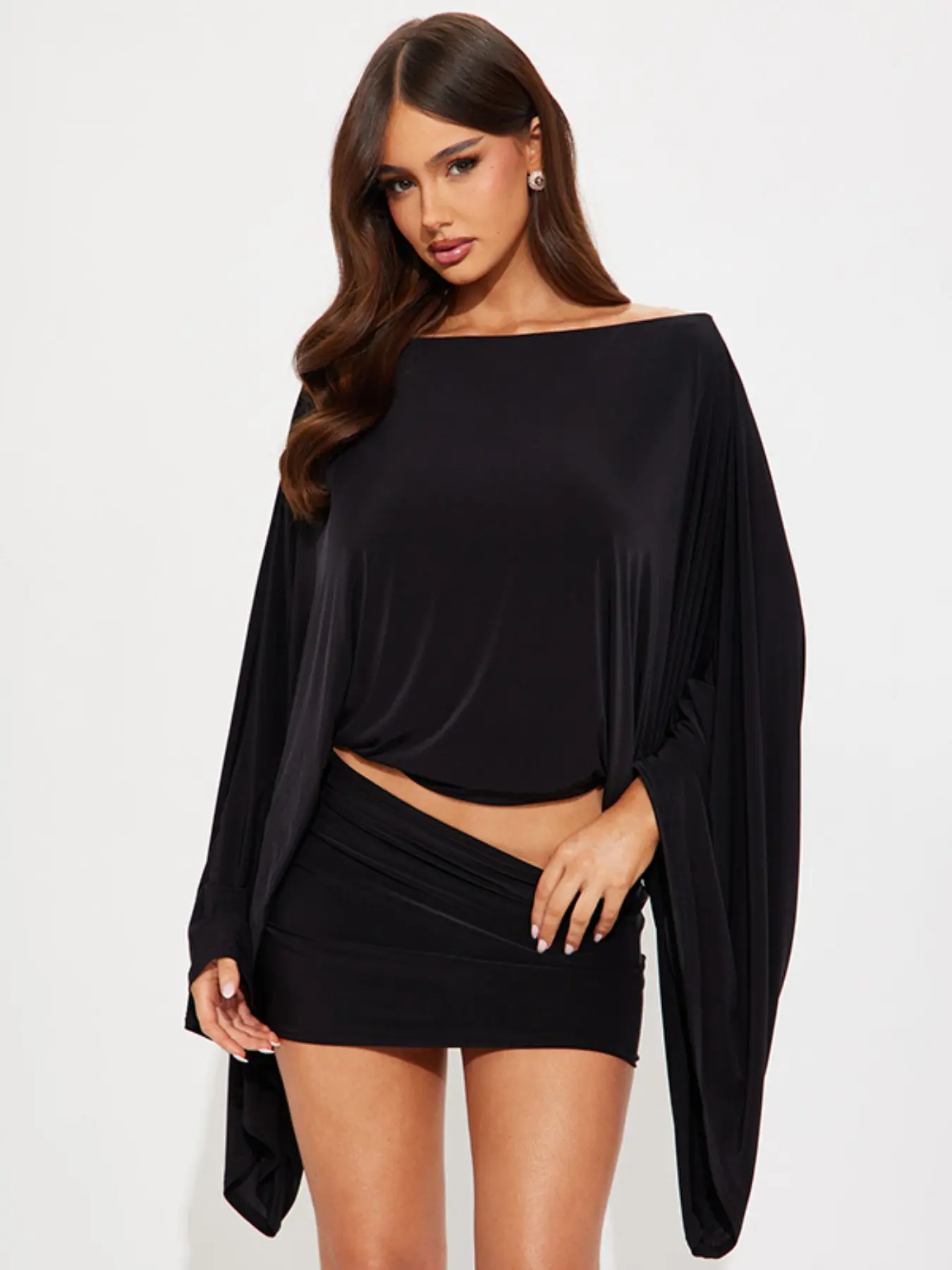 dress with tight skirt and loose top Springtime Floral Embellished Ruffle Top Mini Skirt Set – kalisa