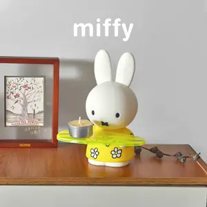 Miffy Kawaii Rabbit Tray Ornament Creative Bright Large Cute Cartoon Art Decorative Storage Tray Home Decor Gift