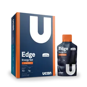 UCAN Orange Mango Energy Gel - 12 Gels, Crash-Free Energy, Zero Sugar, Easy on the Stomach