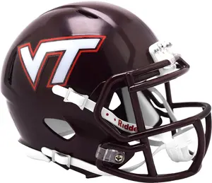 Virginia Tech Hokies Unsigned Riddell Maroon 2024 Speed Mini Helmet - Fanatics Authentic Certified