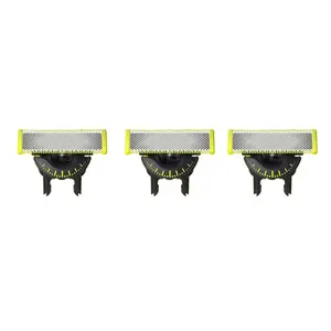 Replacement Blade Set for Oneblade Small T Razor Head Qp210/50 2523 2630 2527 Qp652, 3 Piece Beard Trimmer Heads, Men's Grooming Gift
