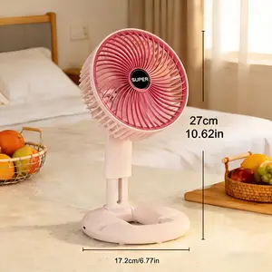 Foldable, Wall-mountable, Three-speed Desktop Fan with One-click Unlock, High Wind Power, Quiet Operation, Suitable for Home, Office, Bedroom, Portable USB Rechargeable to Meet Daily Cooling Needs, Bedroom fans for cooling