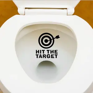 Fun Bullseye Target Toilet Aiming Sticker